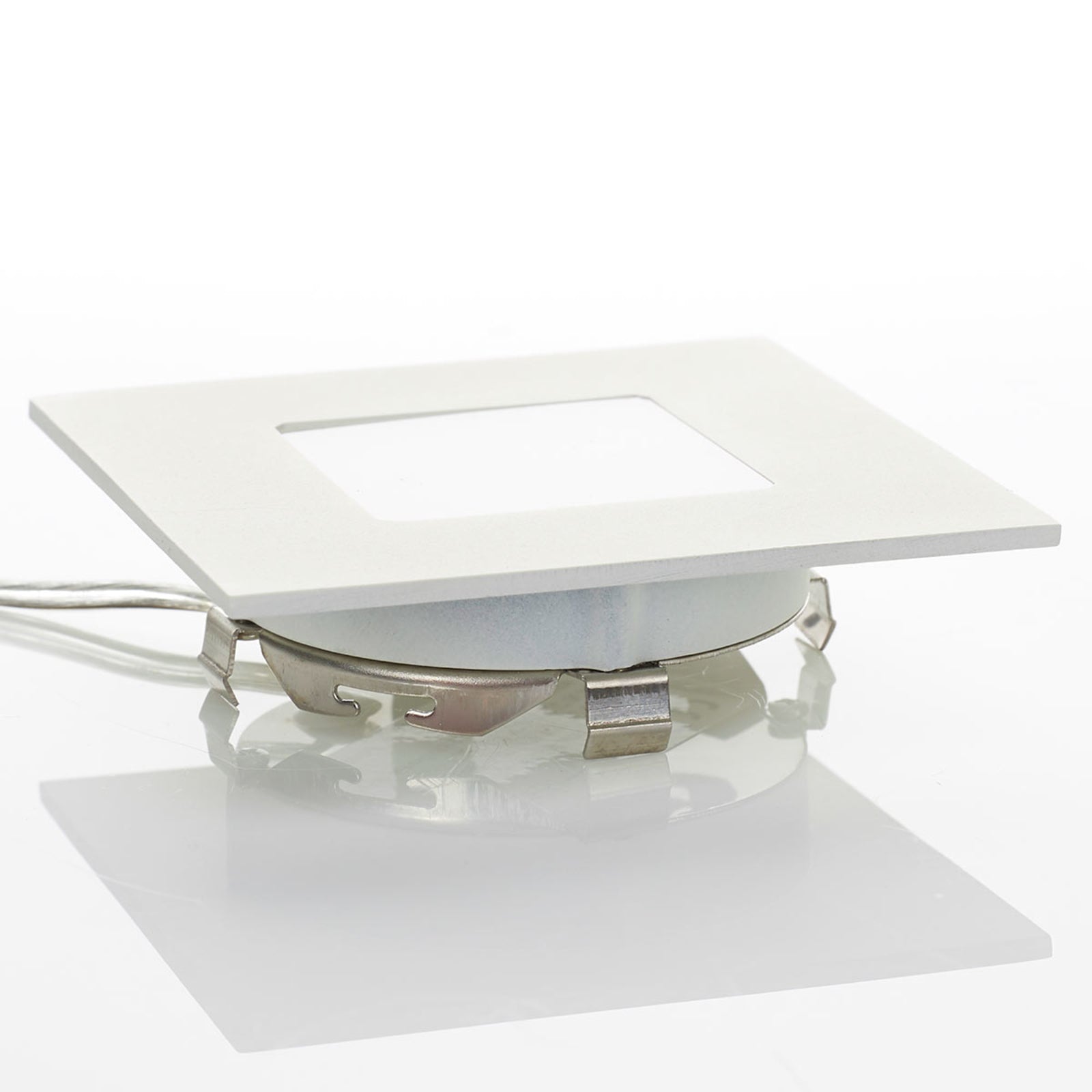 LED innbyggingsspot Klaus kvadratisk hvit 7,5 cm - Heitronic