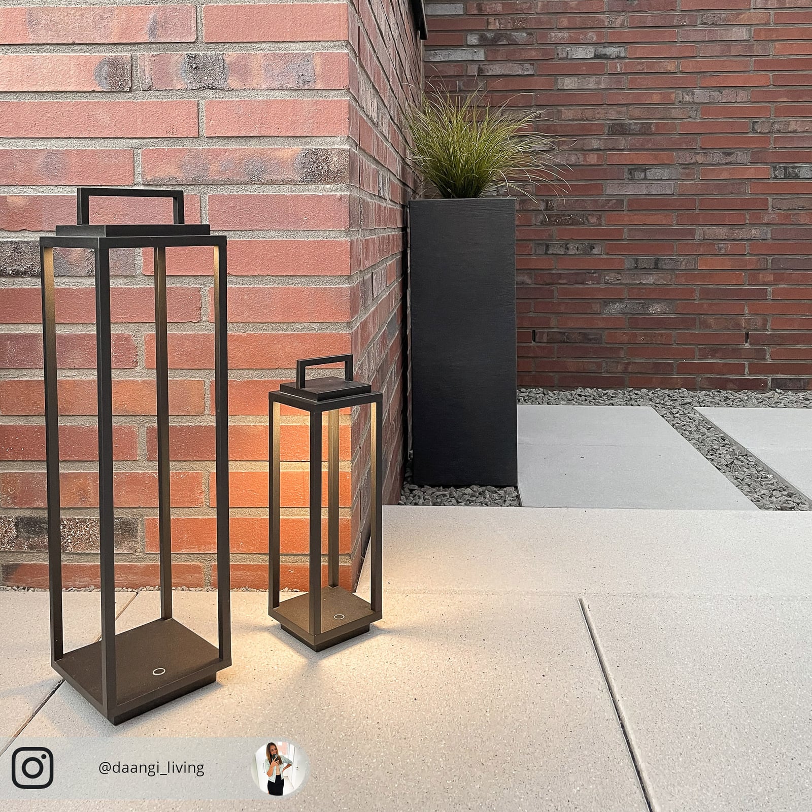 LED utelanterne Elaja dimbar oppladbar svart IP54 - Lucande