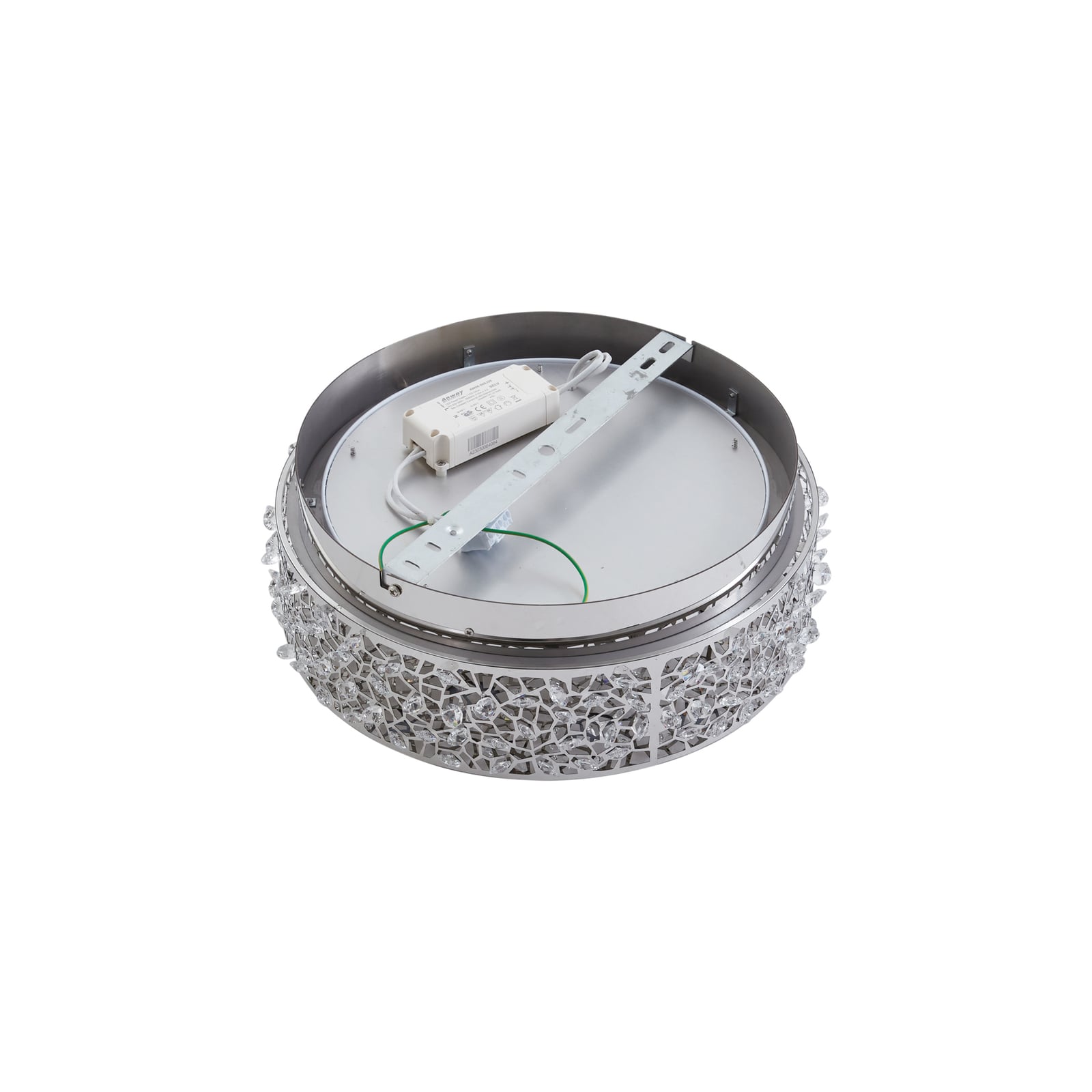 LED taklampe Felias krom glass Ø35 cm 17W varmhvit - Lucande