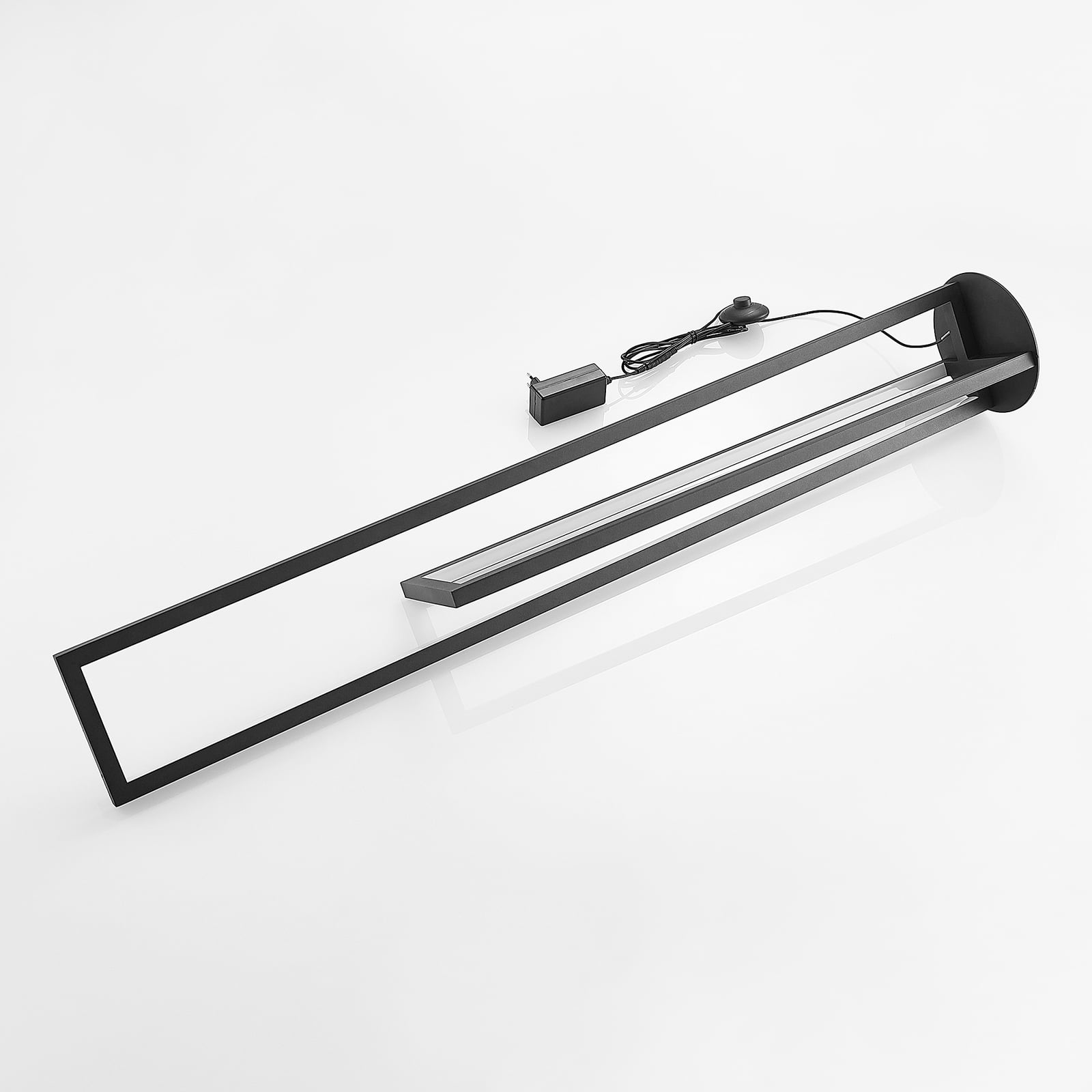LED gulvlampe Hylda dimbar matt svart aluminium 123 cm - Lucande