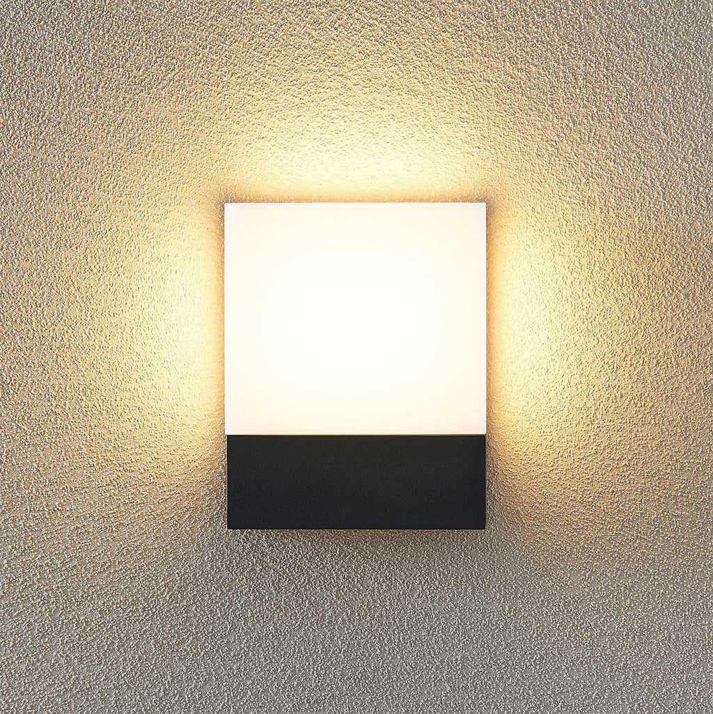 LED utevegglampe Vanira kantet aluminium IP54 - Lindby
