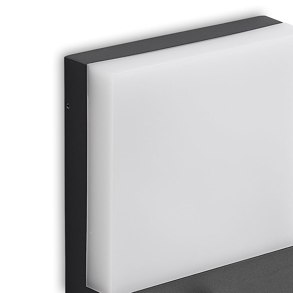 LED utevegglampe Vanira kantet aluminium IP54 - Lindby