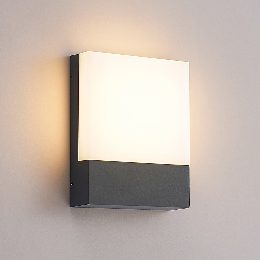 LED utevegglampe Vanira kantet aluminium IP54 - Lindby