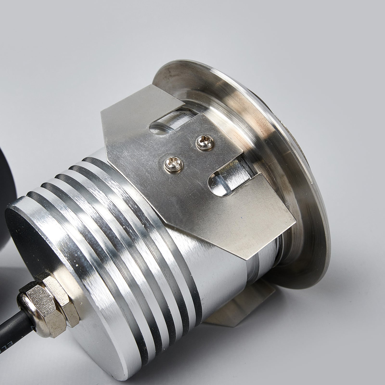 LED bakkespot Helene dimbar aluminium Ø9 cm IP67 - Lucande