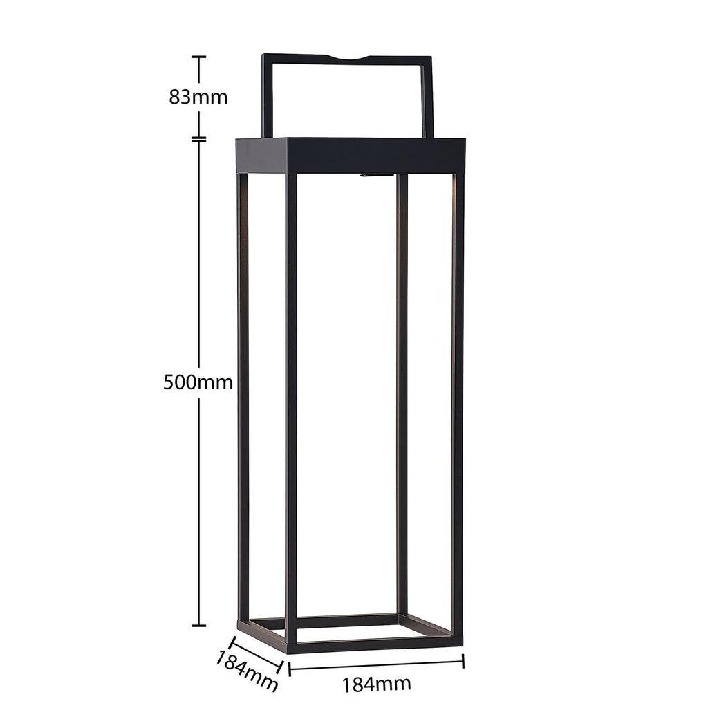 LED solcellelampe Lynzy 58 cm dimbar svart IP65 - Lucande