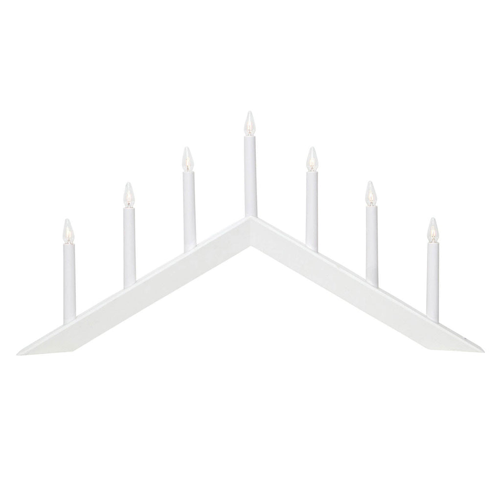 Adventsstake Arrow 7 lys tre 69 cm nærbilde av bryter