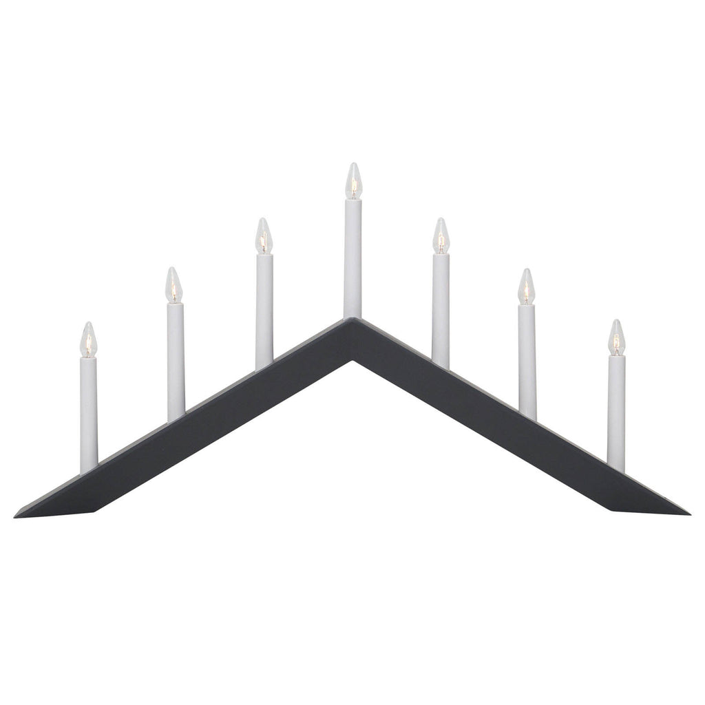 Adventsstake Arrow 7 lys tre 69 cm - STAR TRADING
