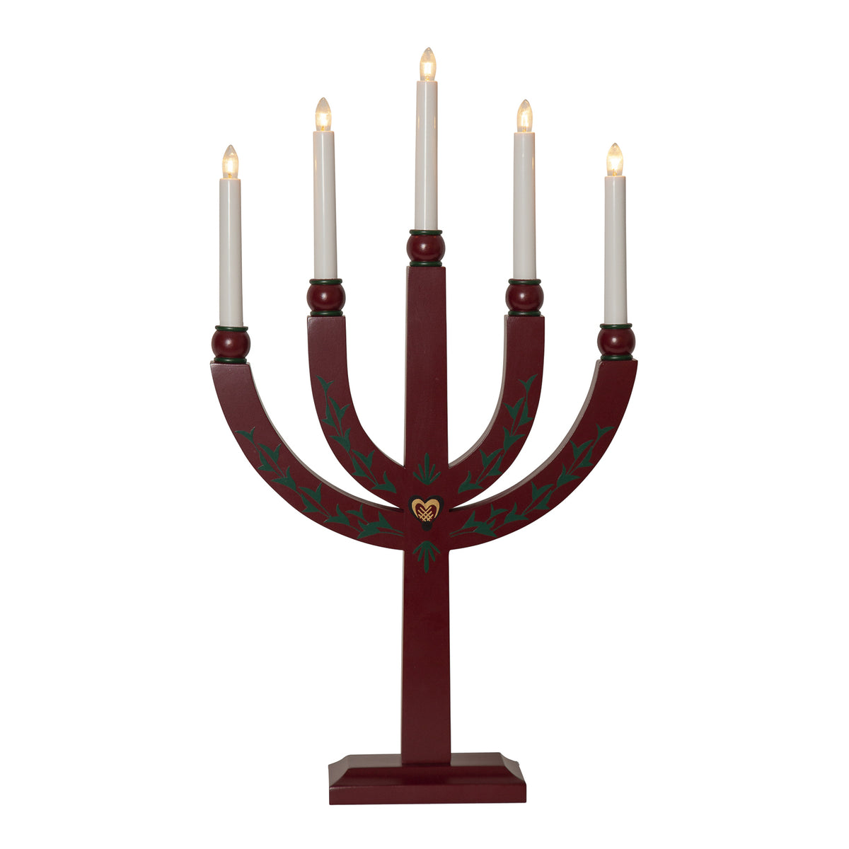 Adventsstake Elias Tradition 15 lys tre 67 cm detalj av materiale