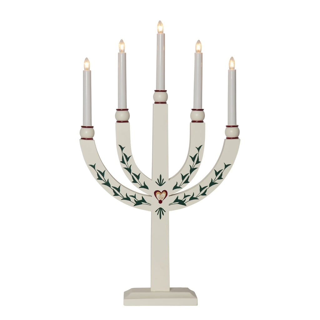 Adventsstake Elias Tradition 15 lys tre 67 cm forfra