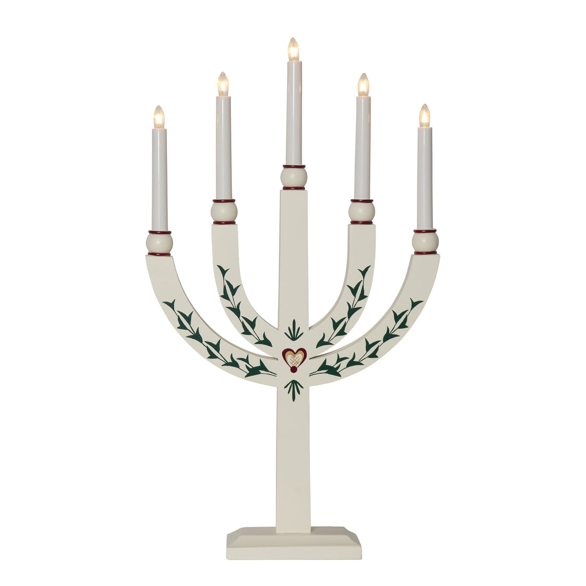 Adventsstake Elias Tradition 15 lys tre 67 cm forfra