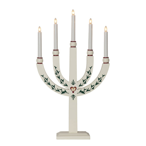 Adventsstake Elias Tradition 15 lys tre 67 cm forfra