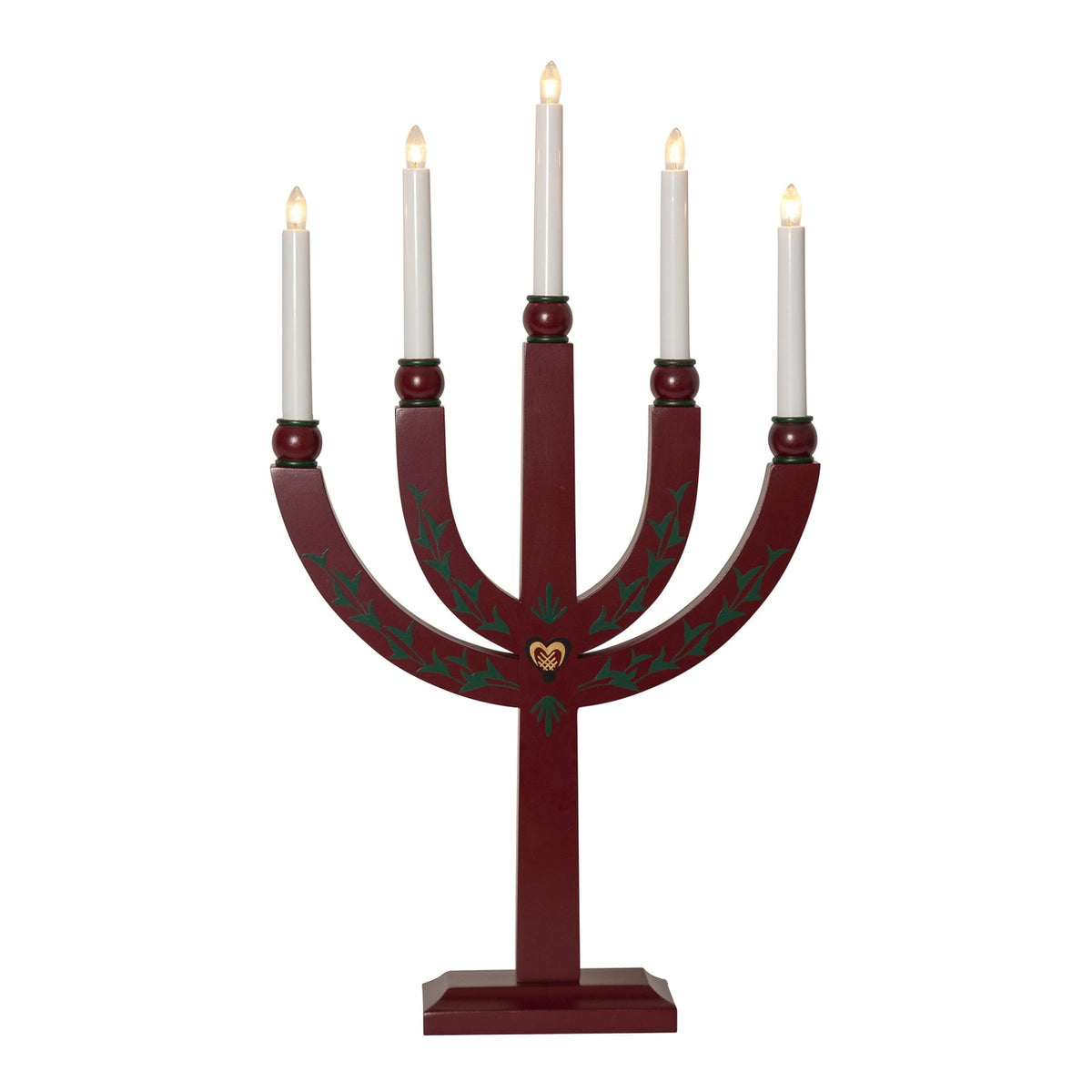 Adventsstake Elias Tradition 15 lys tre 67 cm lysene tent