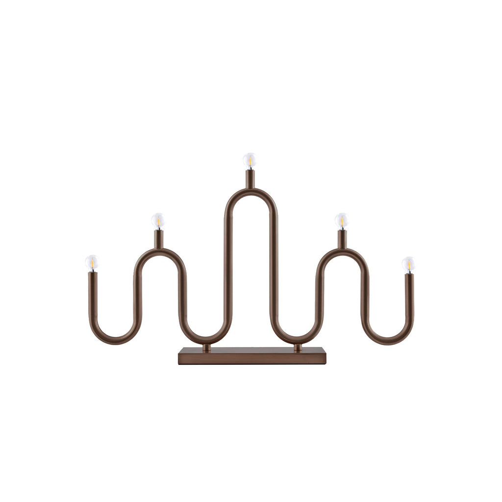 Adventsstake Noel 5 LED bronse 5 lys 50 cm forfra