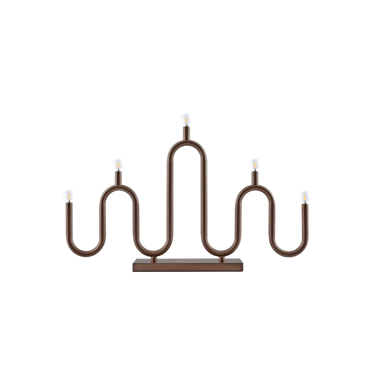 Adventsstake Noel 5 LED bronse 5 lys 50 cm forfra