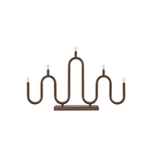 Adventsstake Noel 5 LED bronse 5 lys 50 cm forfra