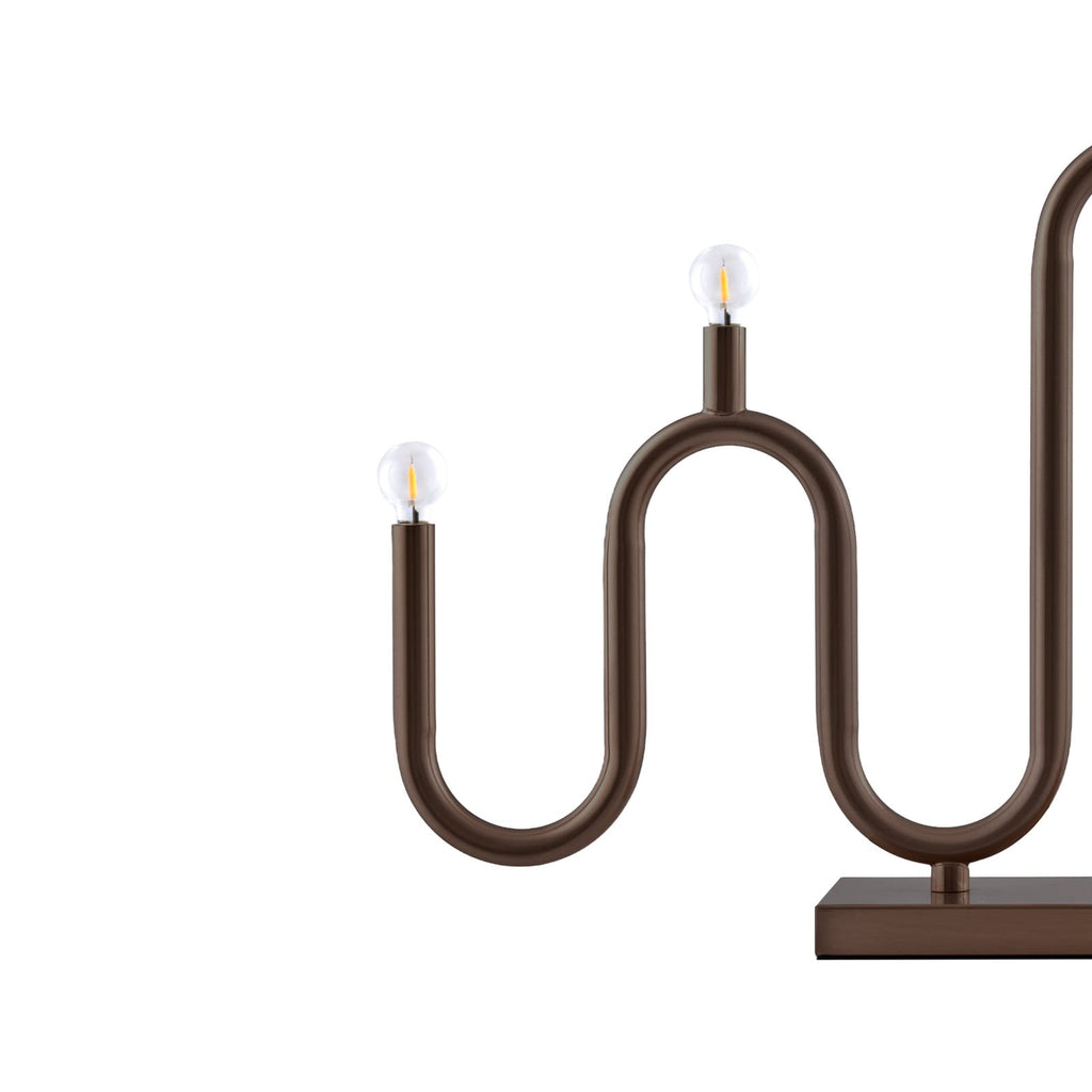 Adventsstake Noel 5 LED bronse 5 lys 50 cm bakside