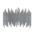 Adventsstake Note 16 lys metall 35 cm forfra