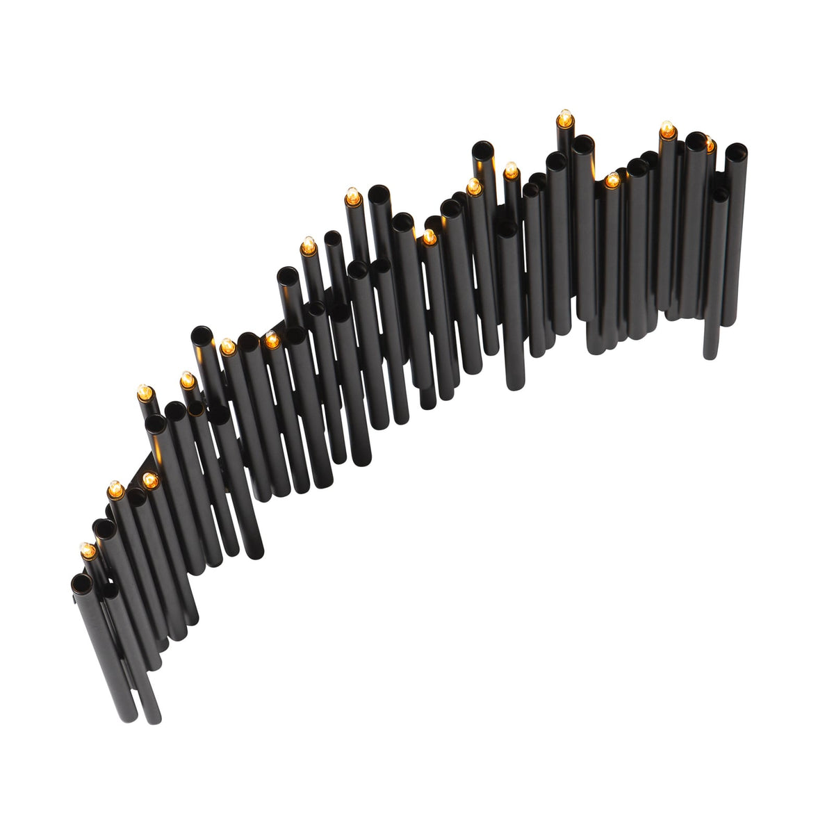 Adventsstake Note 16 lys metall 35 cm - STAR TRADING
