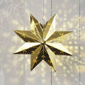 Adventsstjerne perforert metall messing Ø28 cm E14 - STAR TRADING forfra