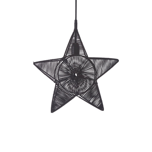 Adventsstjerne Regina metall med garn Ø40 cm forfra