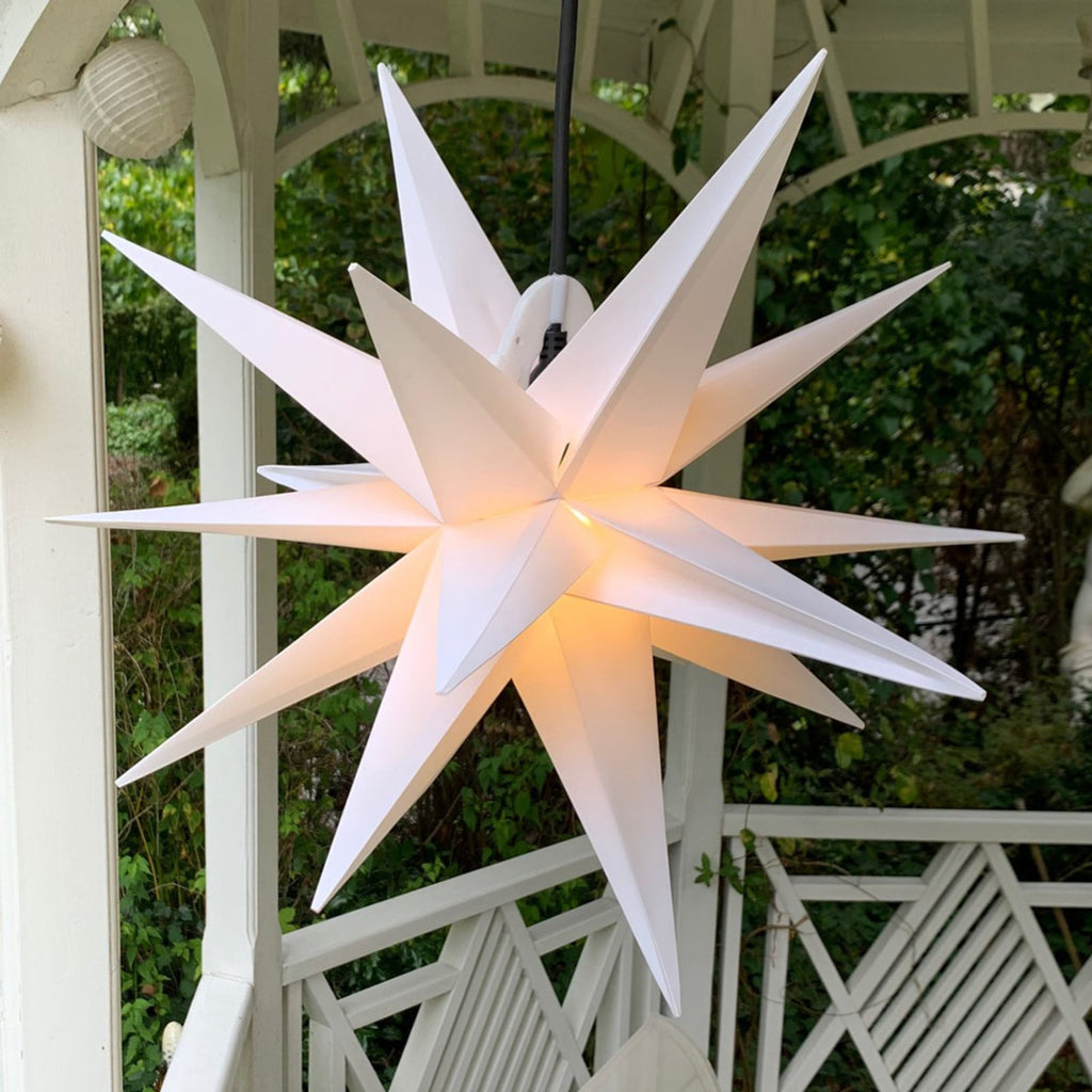 Adventsstjerne XXL Ø80 cm 18 takker IP44 utendørs bakside