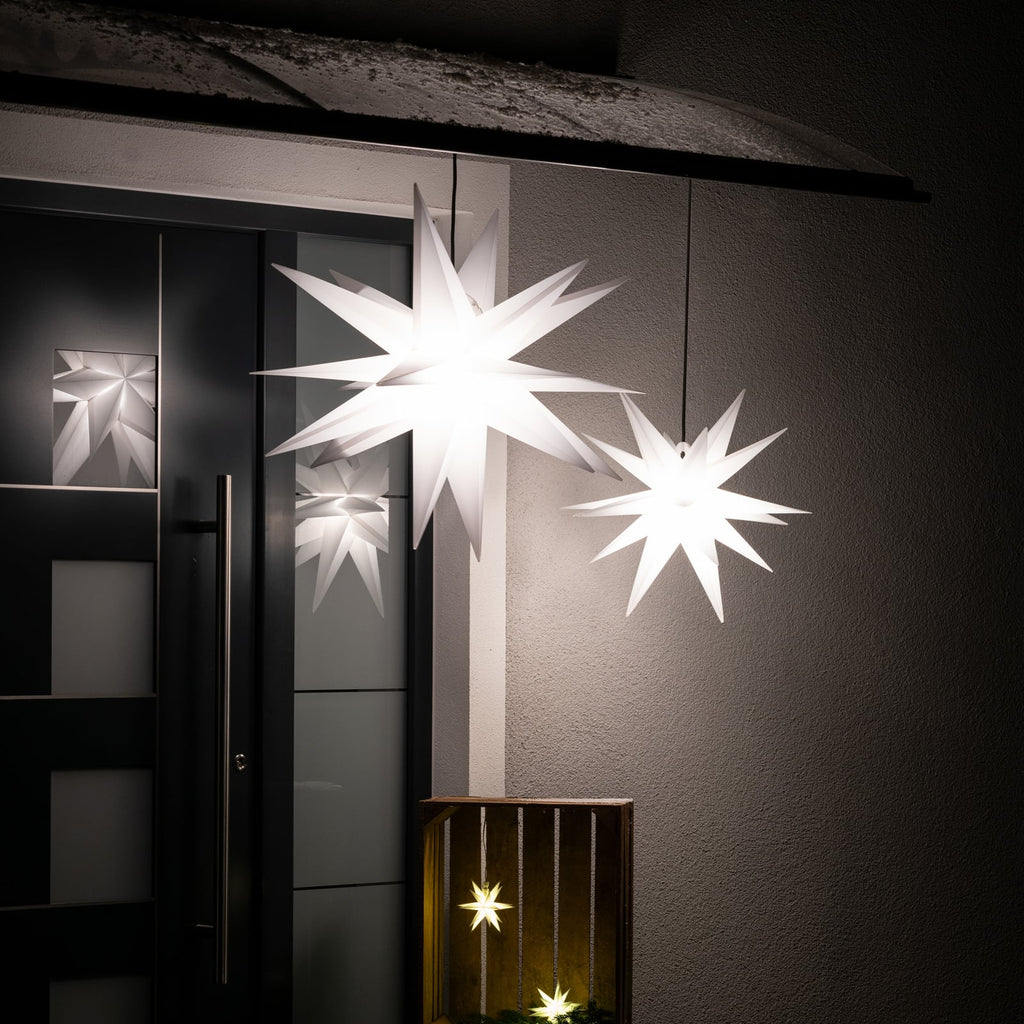 Nærbilde av Adventsstjerne XXL Ø80 cm 18 takker IP44 utendørs