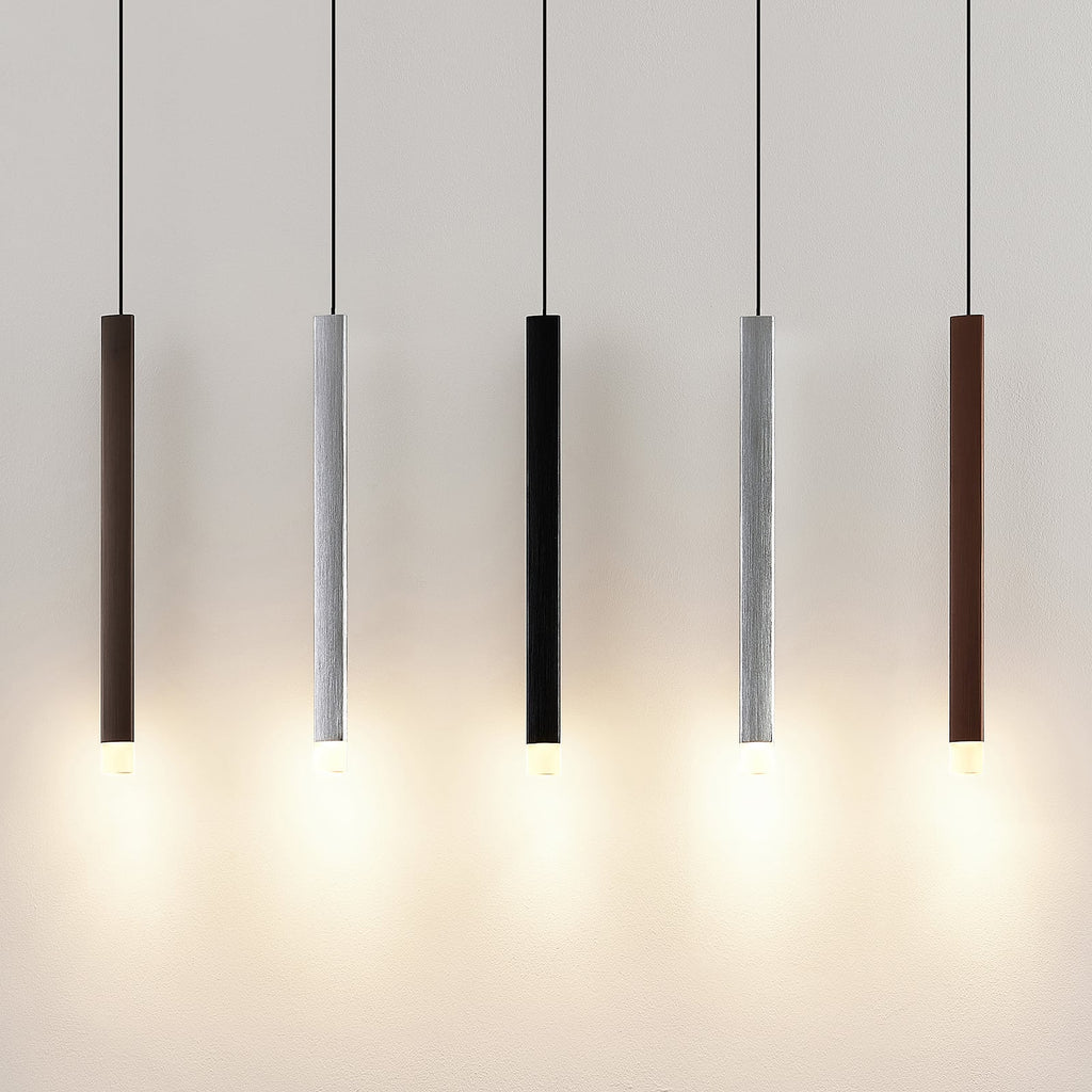 Bakside av LED pendellampe Stoika 5-lys aluminium