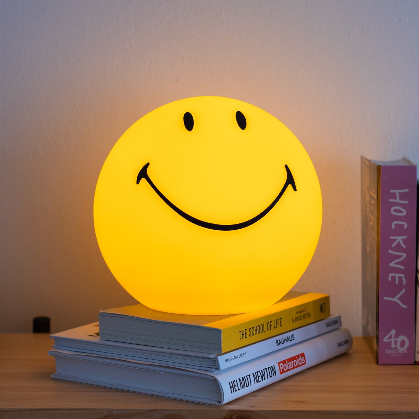 Barnelampe Smiley Star Light dimbar gul forfra