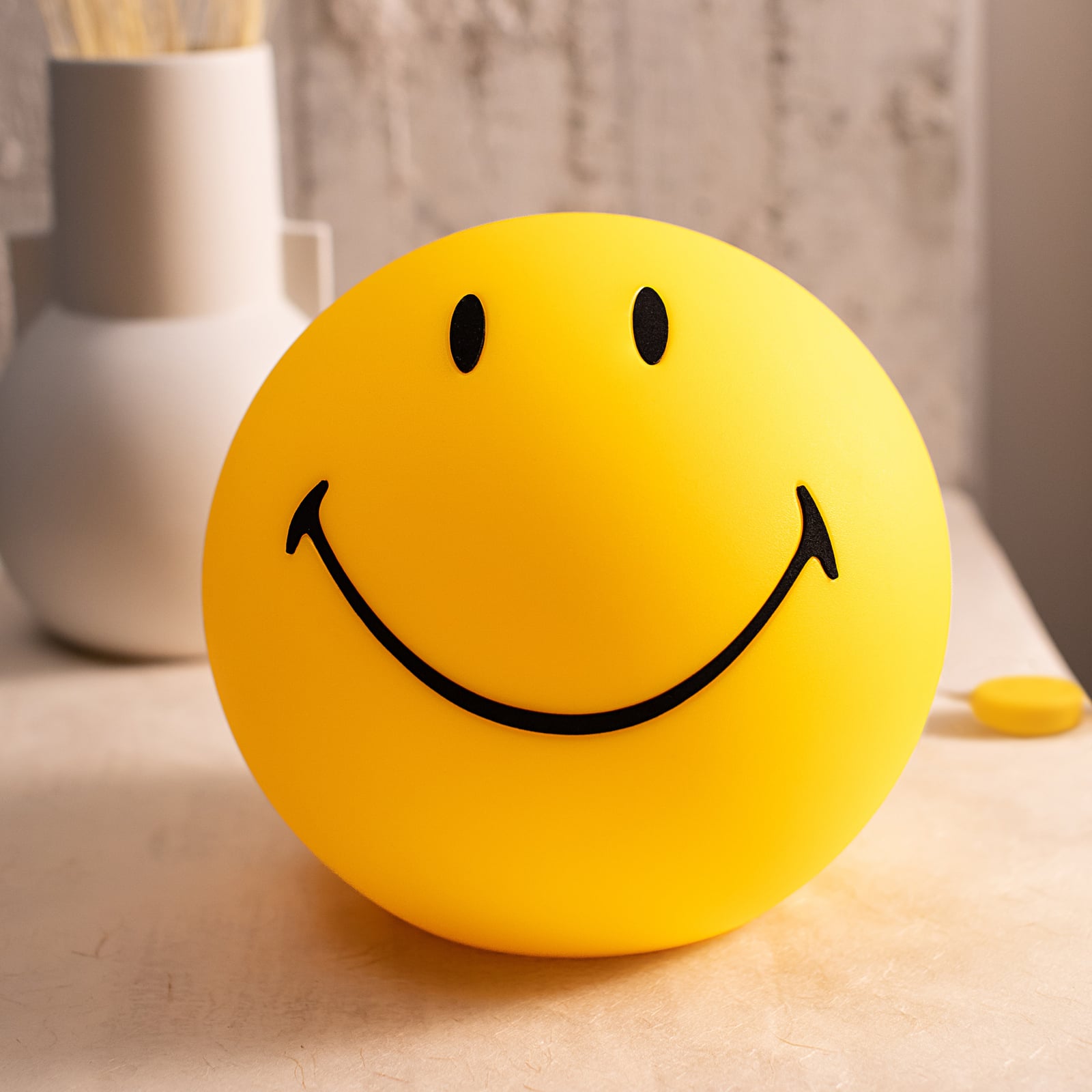 Barnelampe Smiley Star Light dimbar gul bakside