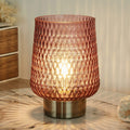 Batteridrevet LED bordlampe Rose Glamour glass rosé forfra