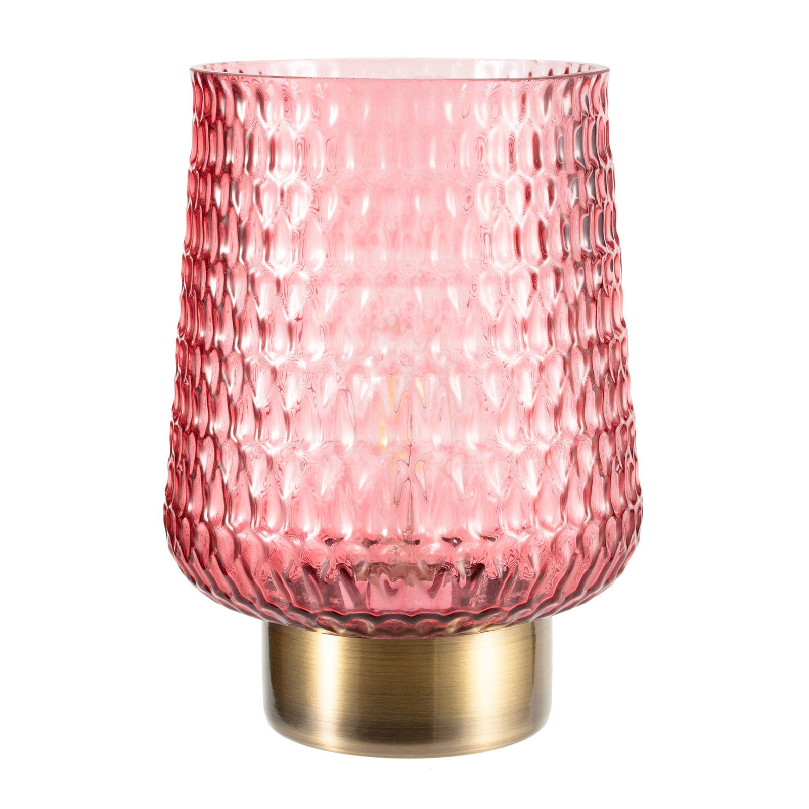 Nærbilde av bryter på Batteridrevet LED bordlampe Rose Glamour glass rosé