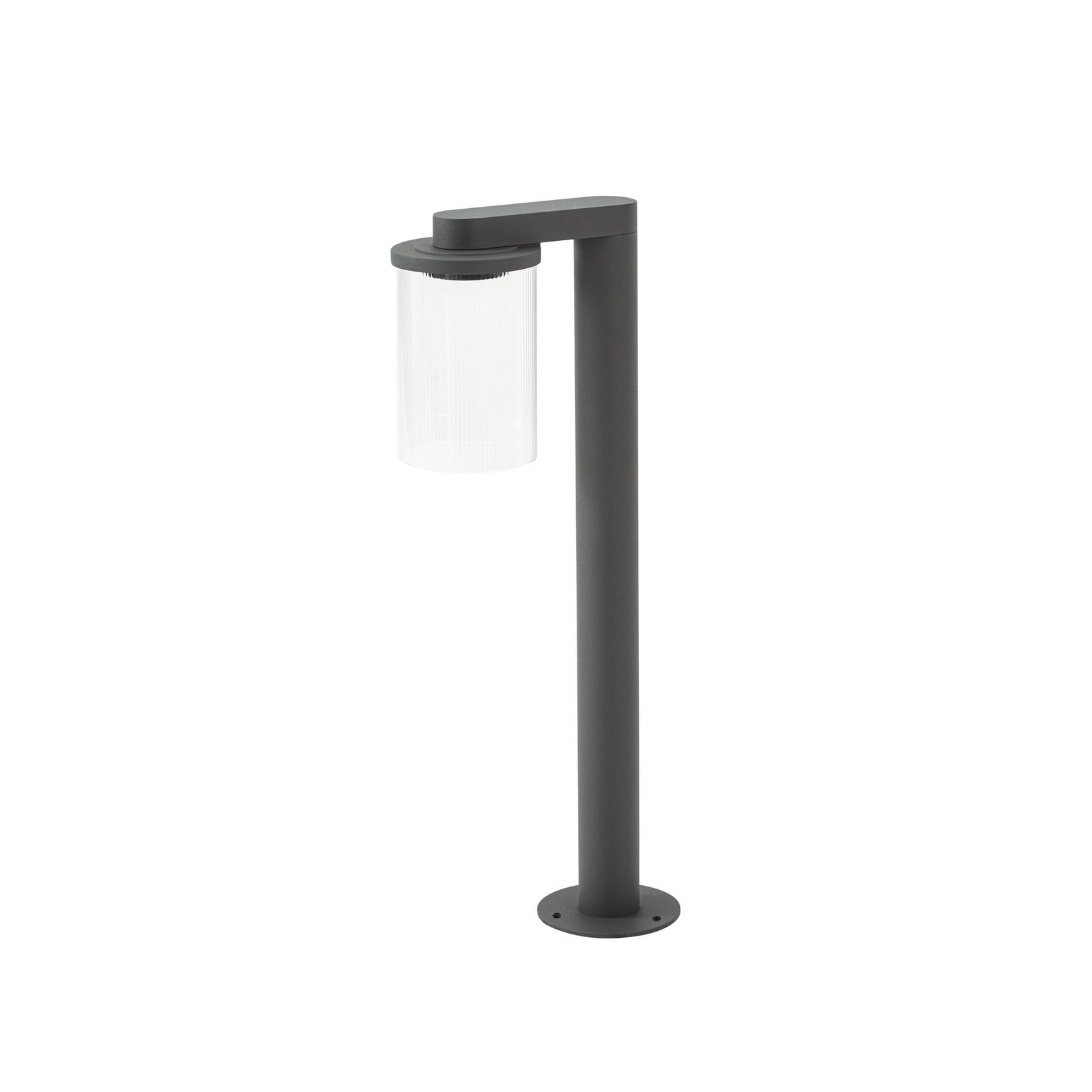 Beelia LED sti-lampe antrasitt riflet glass nærbilde av lampe