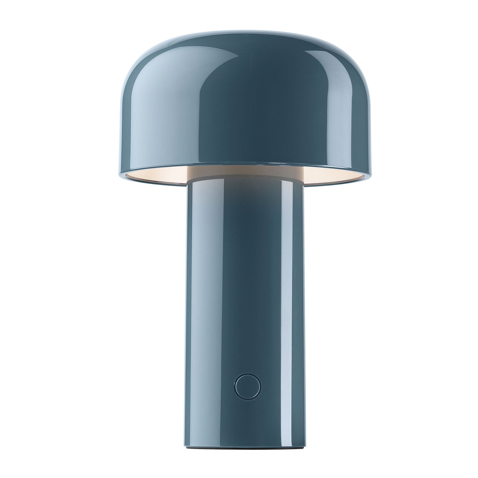 Bellhop oppladbar LED bordlampe dimbar gråblå fra FLOS forfra