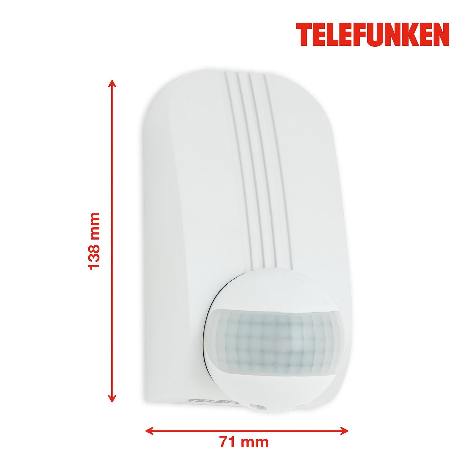 Bevegelsessensor Funchal 180° IP44 hvit bakside