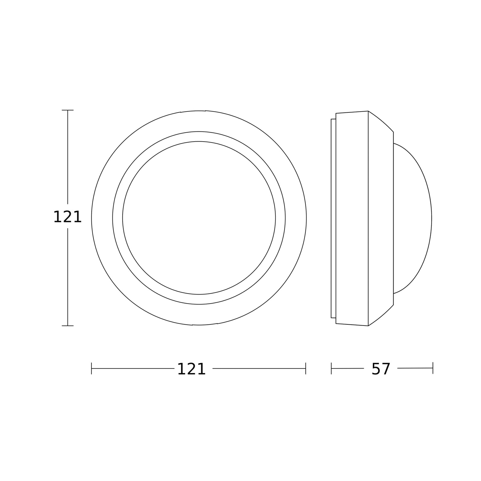 Montert Bevegelsessensor IS 360-3 360° hvit IP54 utendørs