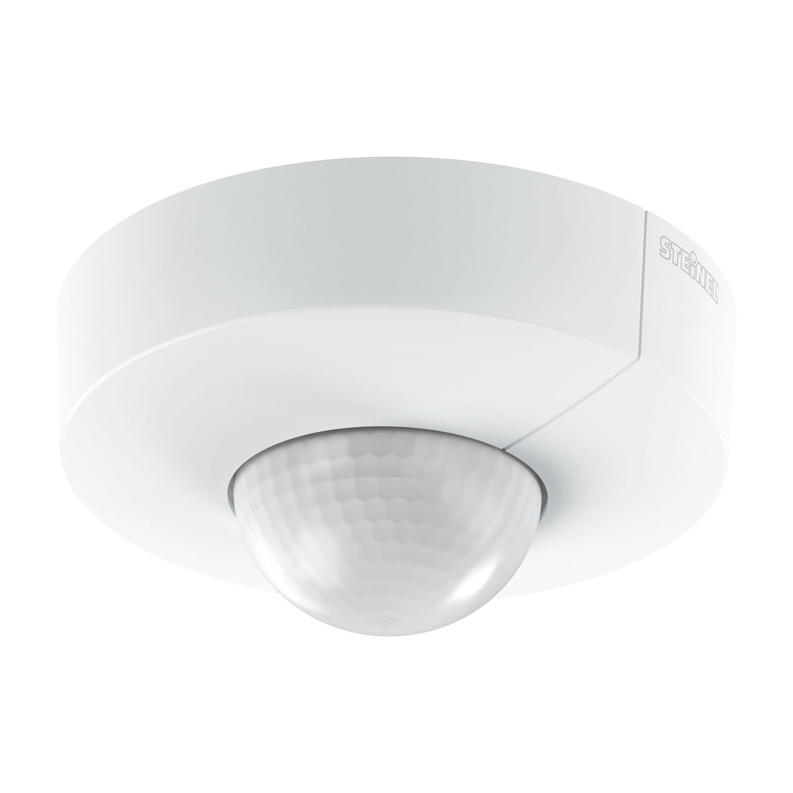 Bevegelsessensor påputz rund hvit IP54 Ø12,4 cm bakside