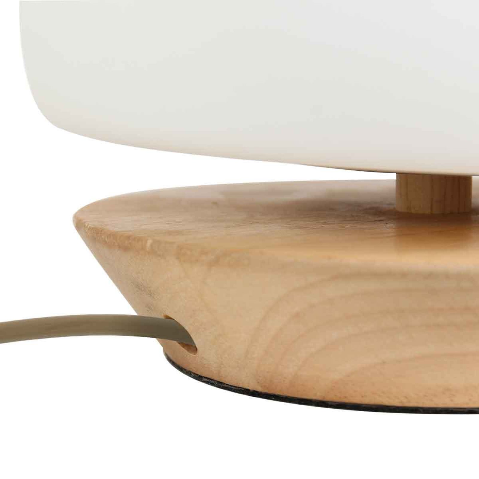 Bordlampe Ancilla tre og opalglass dimbar G9 Ø17 cm nærbilde dimmer