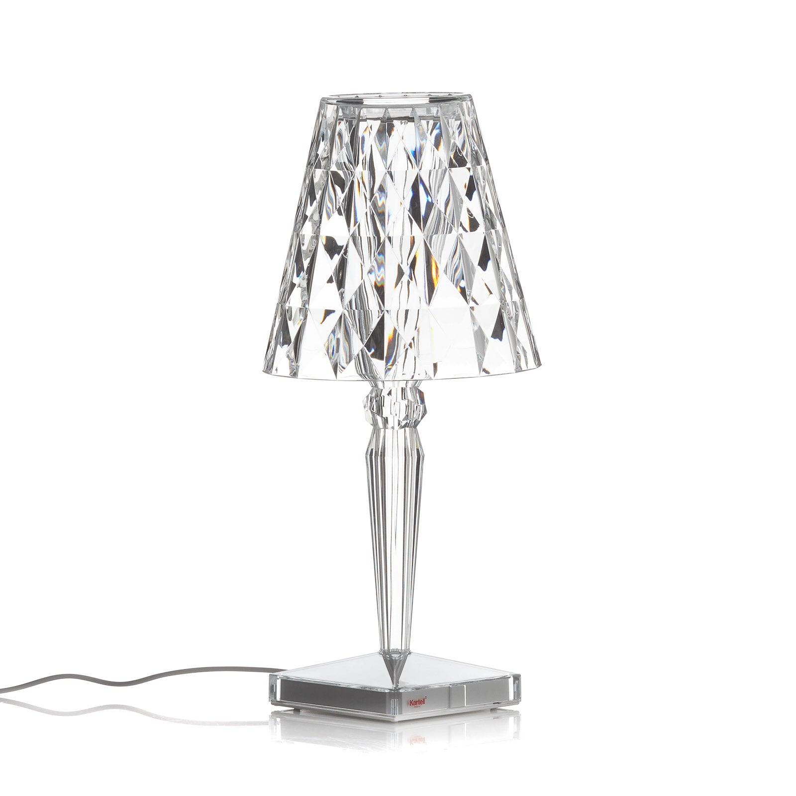 Detalj av Bordlampe Big Battery akryl transparent 37 cm