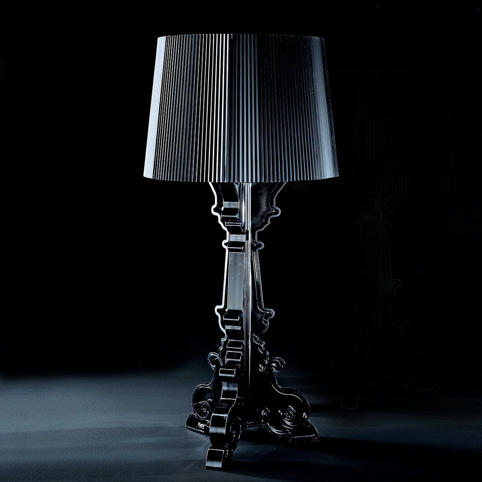 Nærbilde av dimmer på Bordlampe Bourgie LED dimbar svart plast