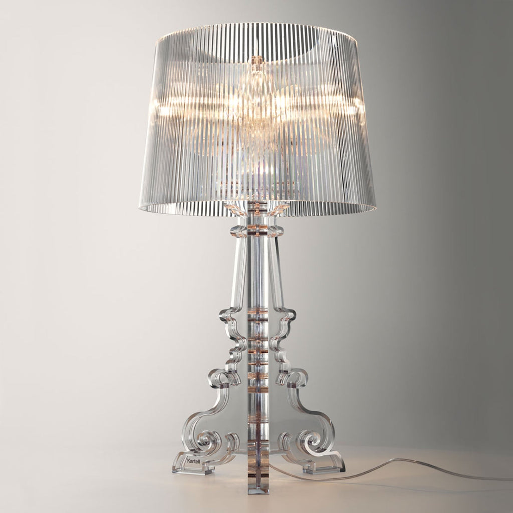 Bordlampe Bourgie LED dimbar transparent montert i rom