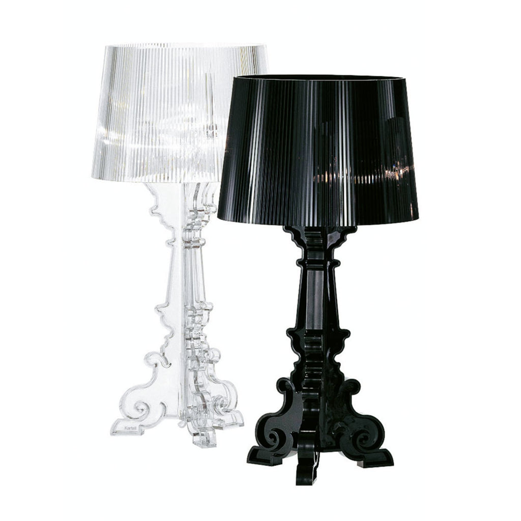 Bordlampe Bourgie LED dimbar transparent sett fra siden