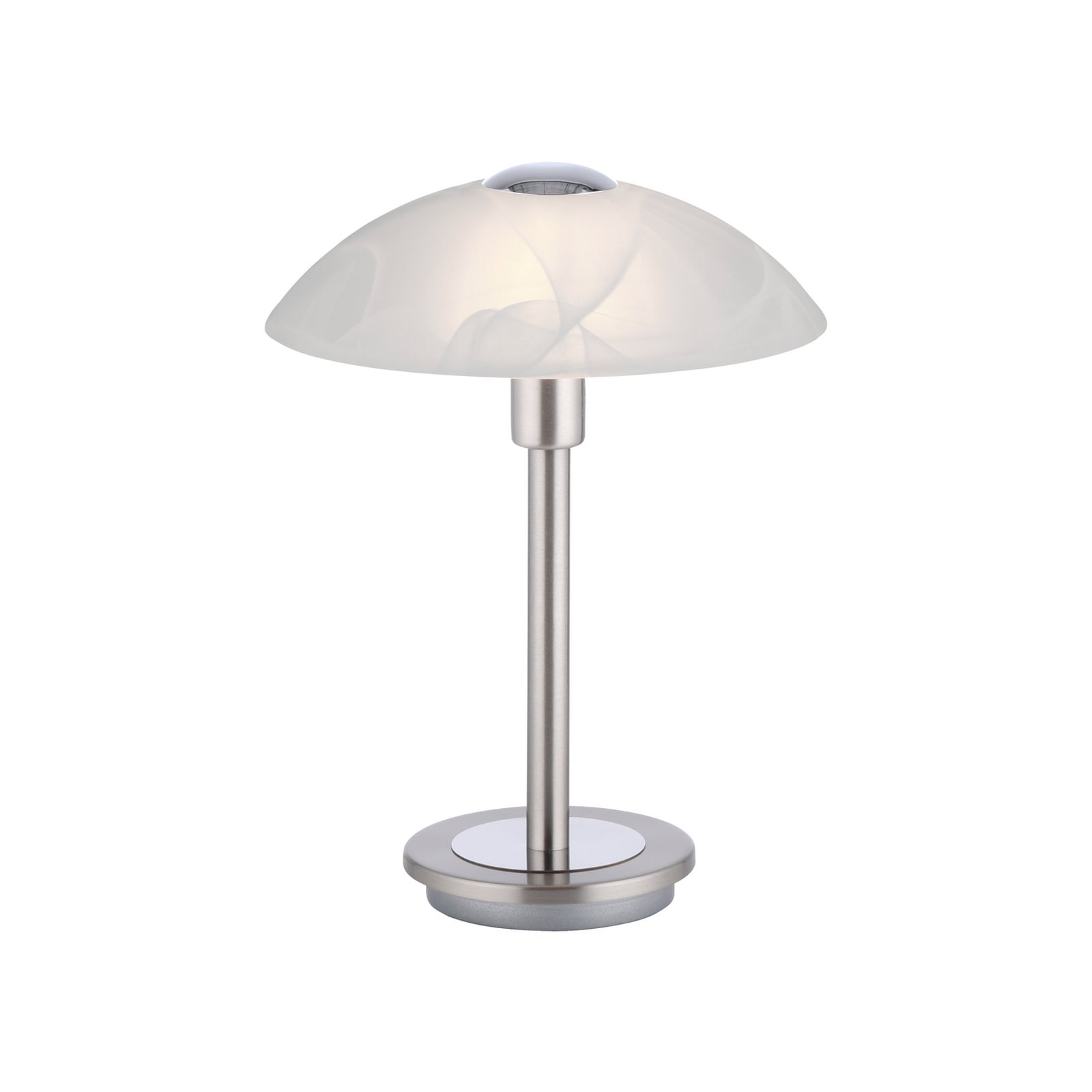 Bordlampe Enova opalglass berøringsdimmer G9 Ø20 cm forfra