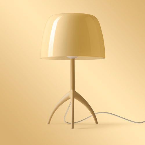 Bordlampe Lumiere Nuances piccola dimbar glass sand bakside
