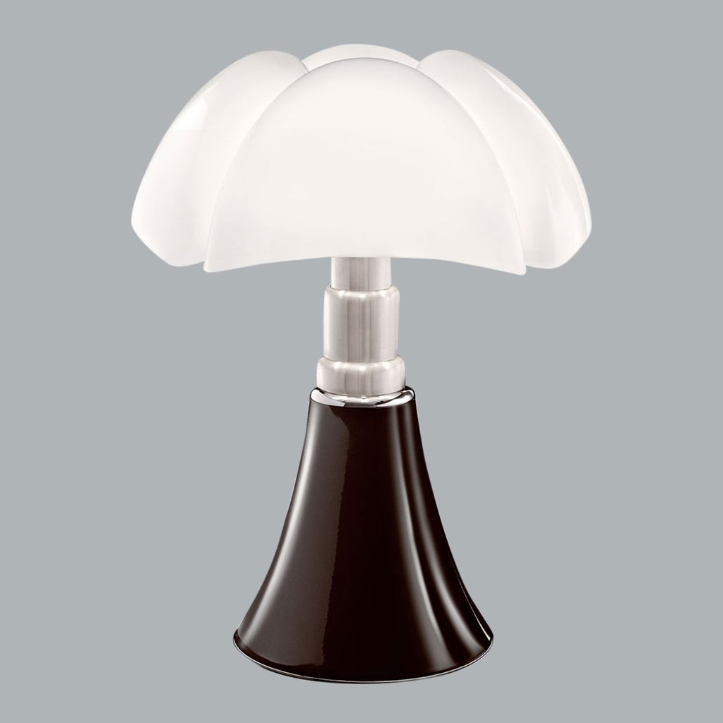 Bordlampe Minipipistrello dimbar brun LED forfra