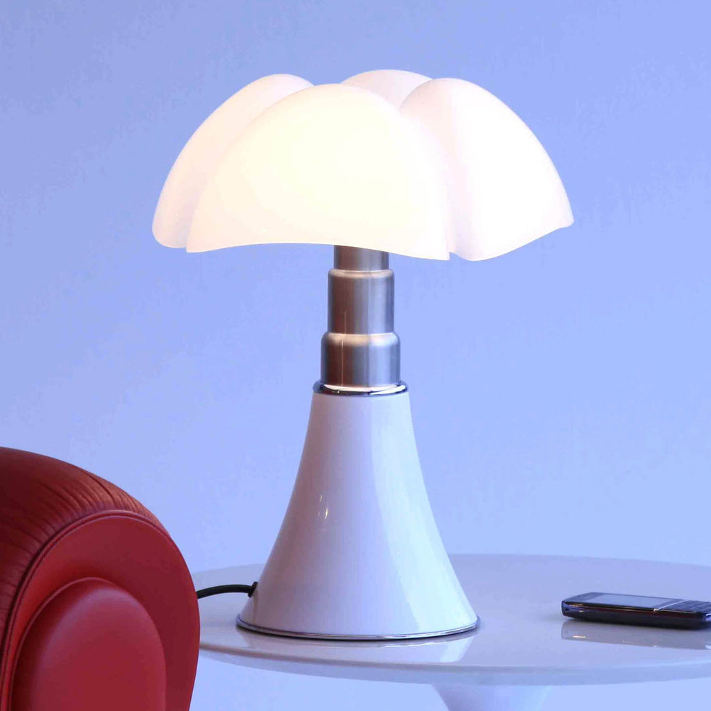 Bordlampe Minipipistrello dimbar hvit LED forfra