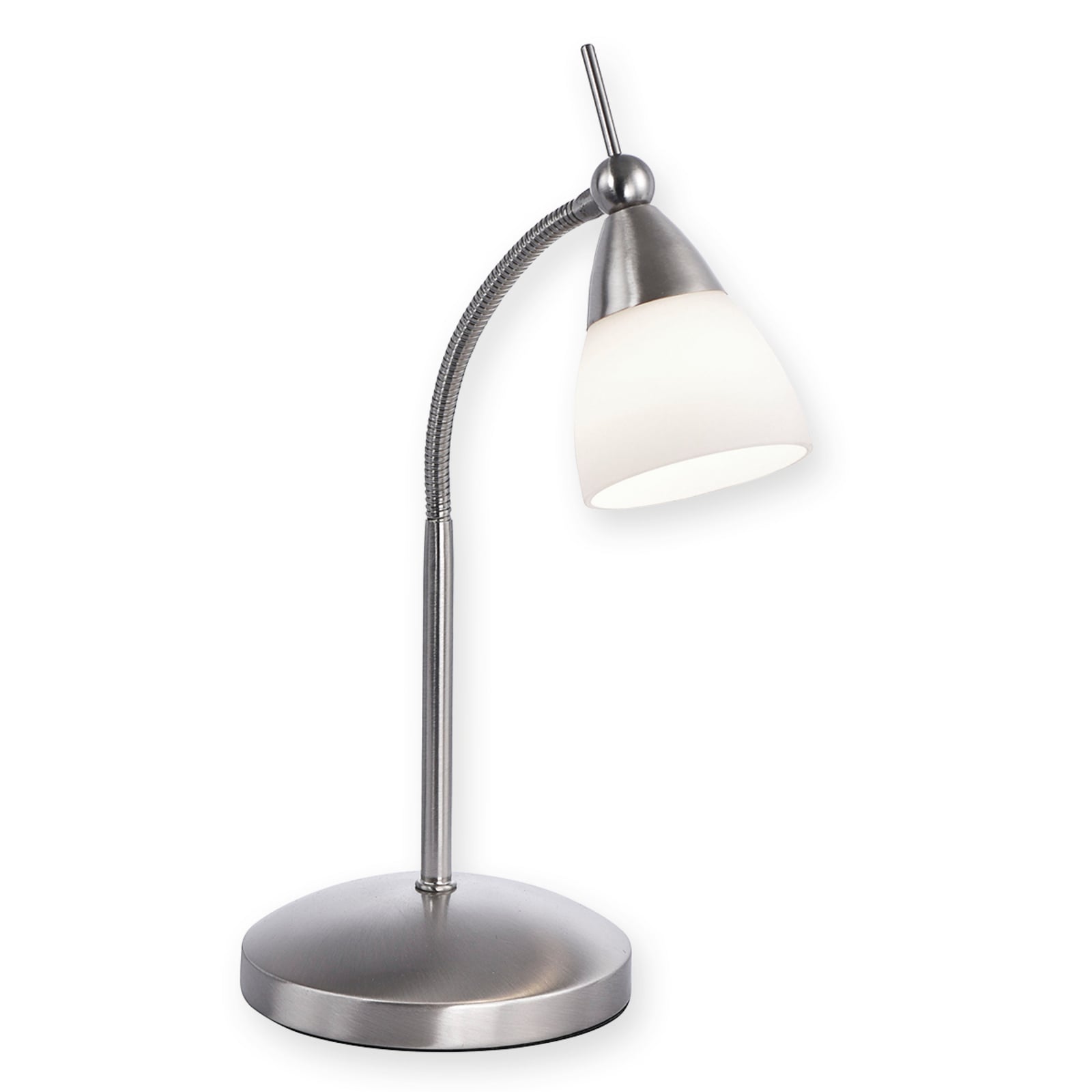 Bordlampe Pino grå glass dimbar G9 Ø34 cm 45 cm detalj av dimmer
