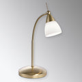 Bordlampe Pino messing glass dimbar G9 Ø34 cm 45 cm forfra