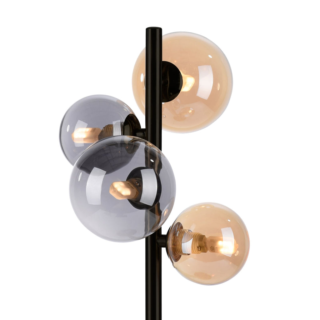 Bordlampe Popsicle glass svart/ravfarget 48 cm G9 sideprofil