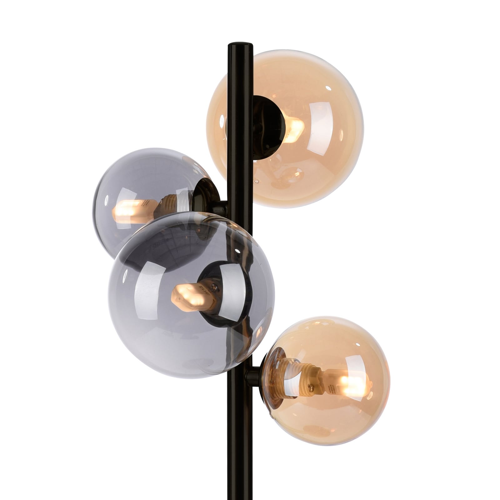 Bordlampe Popsicle glass svart/ravfarget 48 cm G9 sideprofil