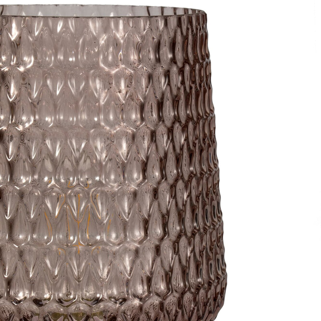 Bordlampe Sparkling Glamour batteridrevet glass brun nærbilde av bryter